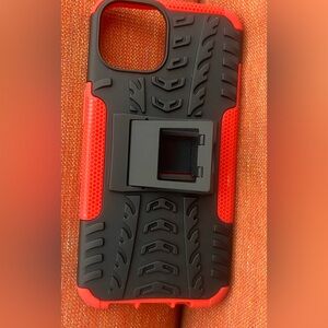OOPKINS Samsung Galaxy A03 Case, Kickstand Drop Protection Hard Case- Red